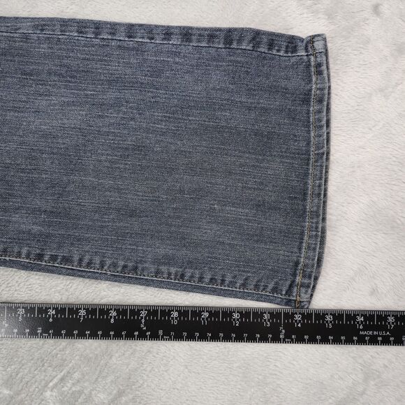 Riders Boot Cut Denim Jeans Womens 12 Long Blue Mid Rise Dark Wash - Picture 7 of 9
